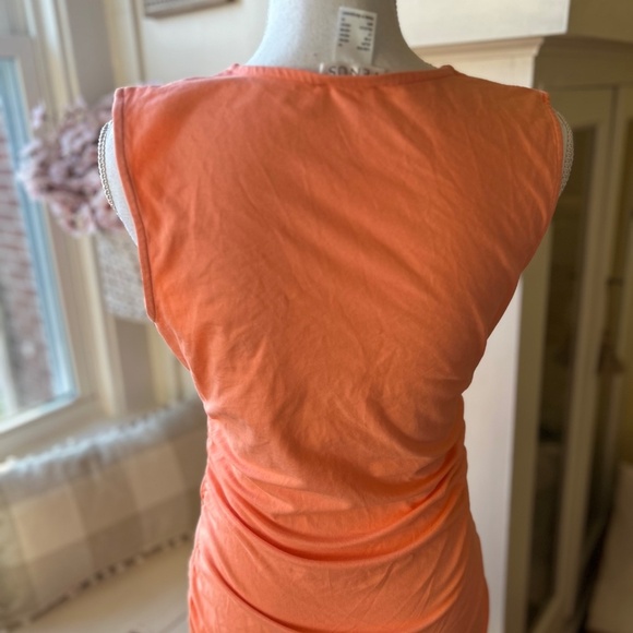 Venus Ruched Peach Dress - Picture 9 of 10